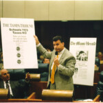 Rep. Carlos Valdes debating on the House Floor during the 1997 special session on education.v